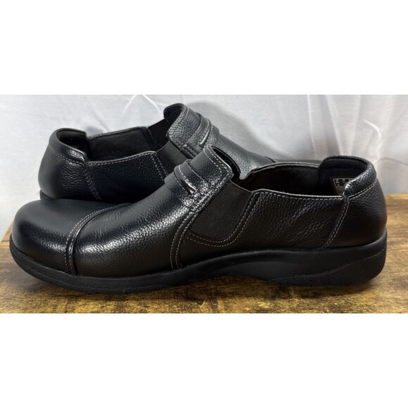 Clarks Women's Cheyn Madi Slip-On Black Leather Loafers Shoes Size 11 - Picture 4 of 15